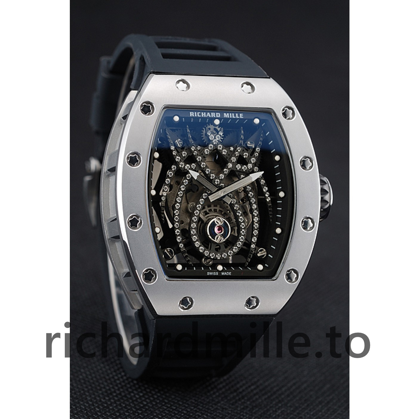 Richard Mille RM 19-01 1454256 Men Black Dial Rubber Watch
