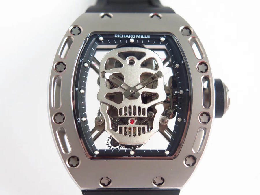 Richard Mille Replica RM 052 Black Rubber Strap Titanium Bezel