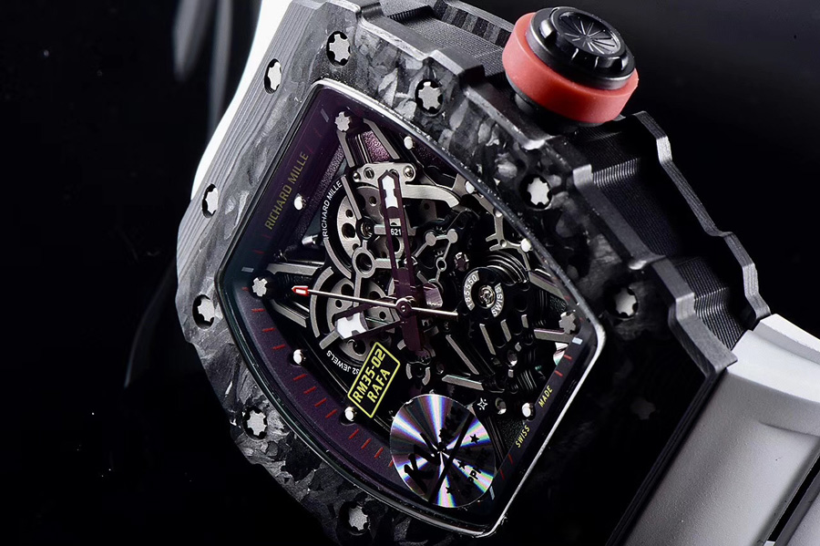 Richard Mille Replica RM 35-02 V3 Upgraded White Strap