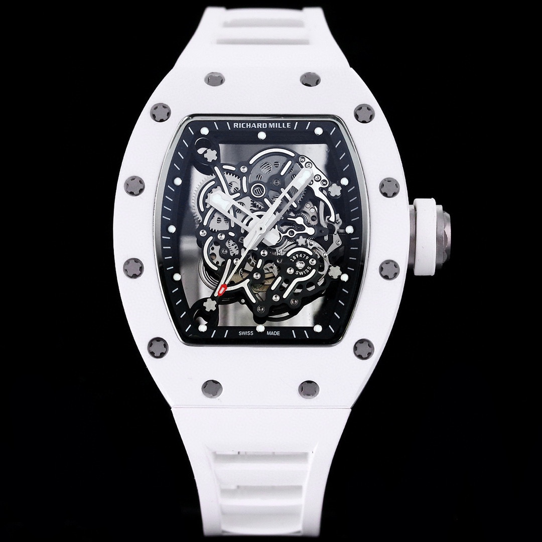 Best Richard Mille RM 055 Bubba Watson Replica – White Ceramic Skeleton, Elegant Design