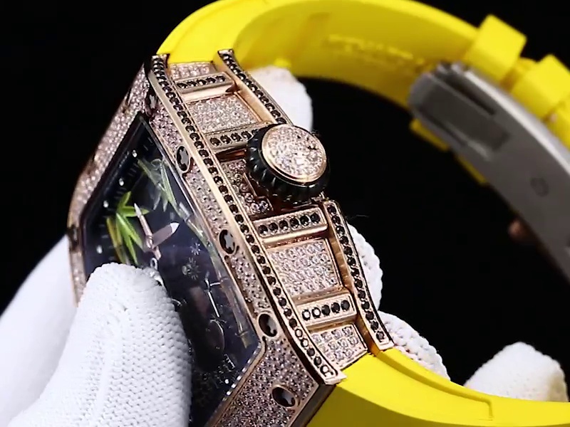 Luxury Richard Mille RM 26-01 Replica Panda – Swiss Tourbillon Watch With Premium Skeleton Dial & Yellow Strap
