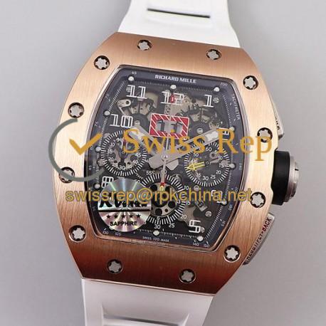 RM011 Chrono KVF Rose Gold Black Dial 7750 V3