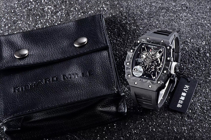 Richard Mille Replica RM 35 02 Black Imported Rubber Strap