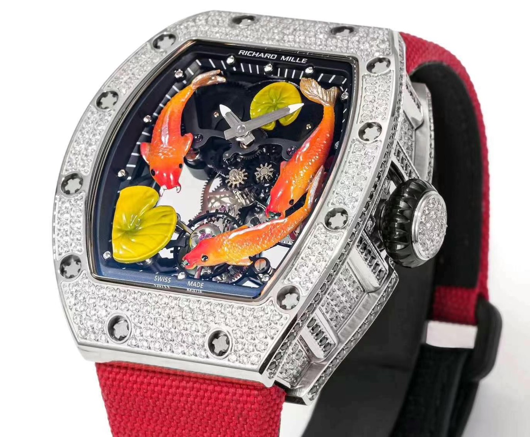 Richard Mille RM S10 Koi Tourbillon Replica – Swiss Movement, Diamond-Set Case, and Quality for the Ultimate Luxury Experience