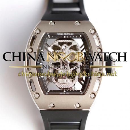 RM052 EURF Titanium Diamond Skull Dial Swiss Tourbillon