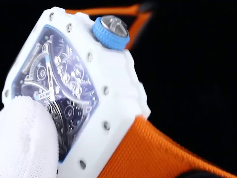 Best Swiss Replica Richard Mille RM 53-01 Tourbillon – Premium Carbon TPT Case, Sporty Orange Strap, Skeleton Design