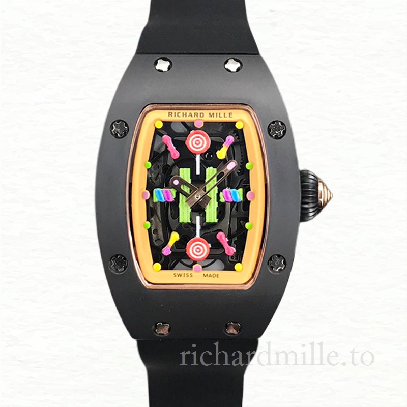 Richard Mille RM37-01 Mechanical Ladies Watch Stainless Steel Rubber Band