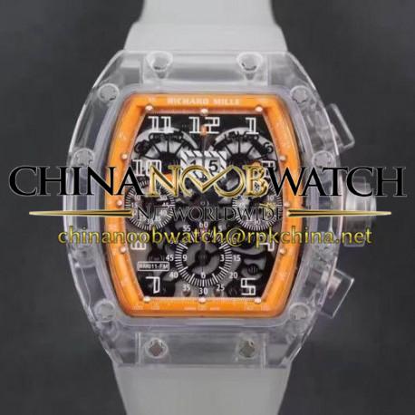 RM011-FM Shappire Orange &amp; Skeleton Dial Swiss 7750