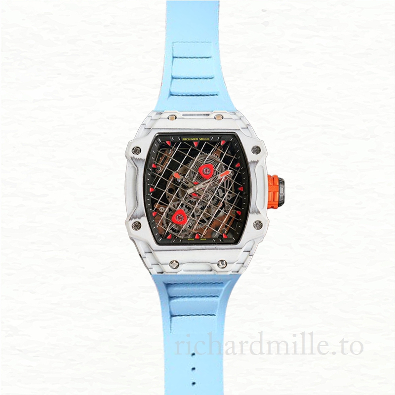 Richard Mille RM27-04 Men Mechanical Stainless Steel Rubber Band Transparent Dial