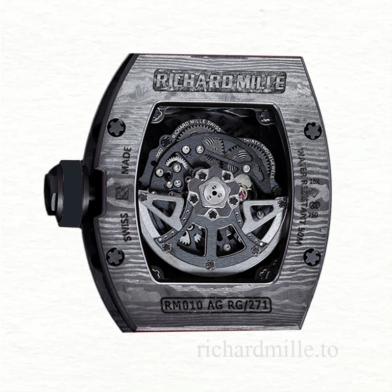 Richard Mille RM 010 Men Automatic Carbon Fiber Rubber Band