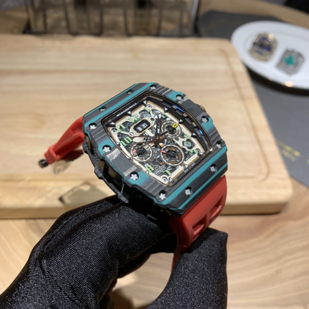 Richard Mille RM11-03 Ultimate Edition Super Clone Swiss Automatic Watch Carbon TPT Case Skeleton Dial Replica