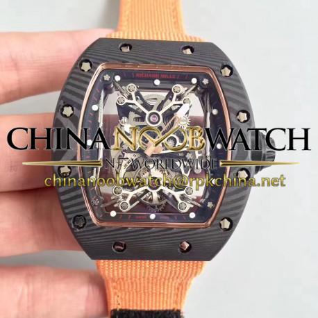 RM50-27-01 NTPT KVF Black Forged Carbon Black &amp; Gold Skeleton Dial M9015