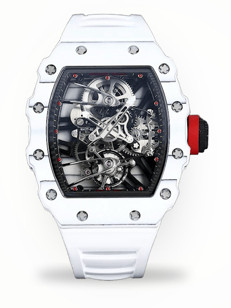 Richard Mille RM 27-02 Rafael Nadal Replica White Ceramic Watch – High-End Skeleton Dial, Swiss Movement, Sporty &amp; Luxurious Design