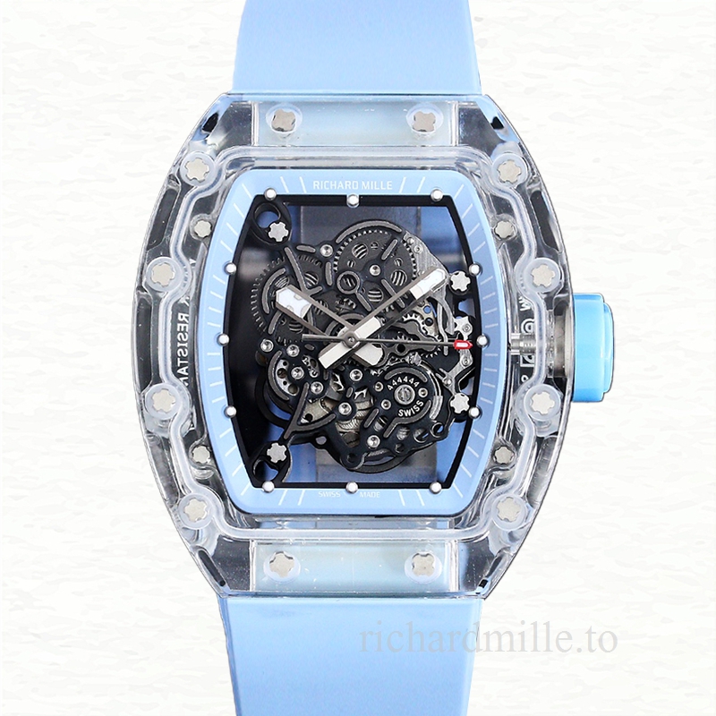 Richard Mille RM 055 Men Automatic Acrylic Transparent Dial Watch