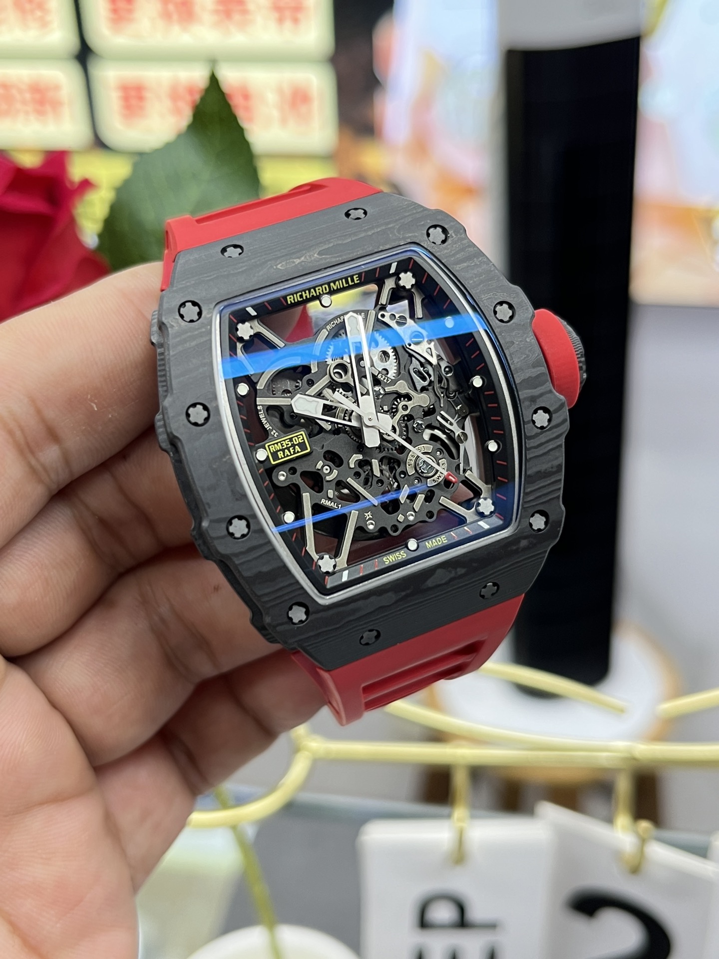 Richard Mille RM35-02 Carbon Fiber Swiss Replica Automatic Mechanical Watch