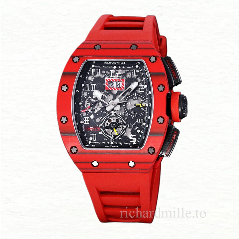 Richard Mille RM 011 Automatic Men Watch Transparent Dial