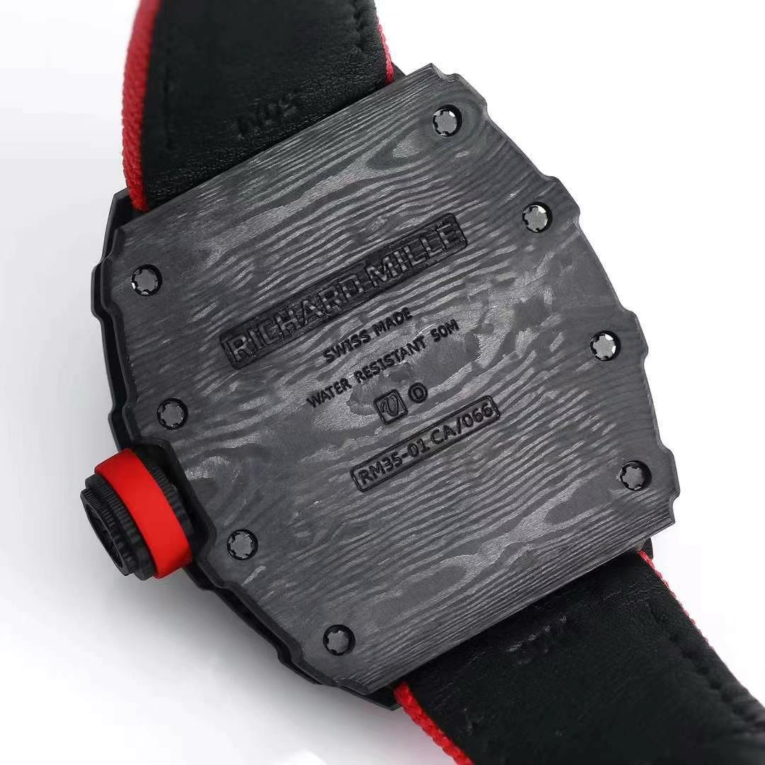 Best Swiss Replica Richard Mille RM 35-01 Rafael Nadal Watch – Carbon Fiber Case