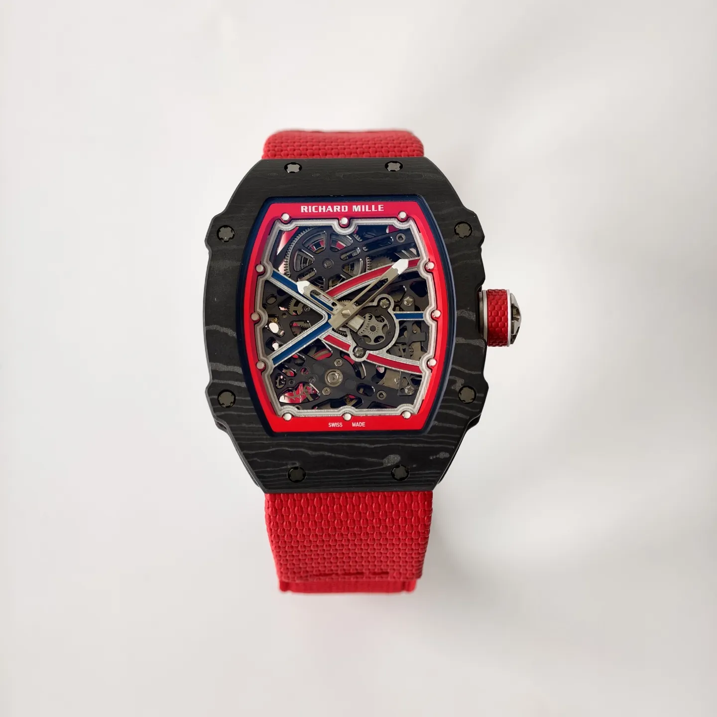 UMI RM 67-02 Sebastien Ogier Black Forged Carbon Red Fabric Strap Replica Watch