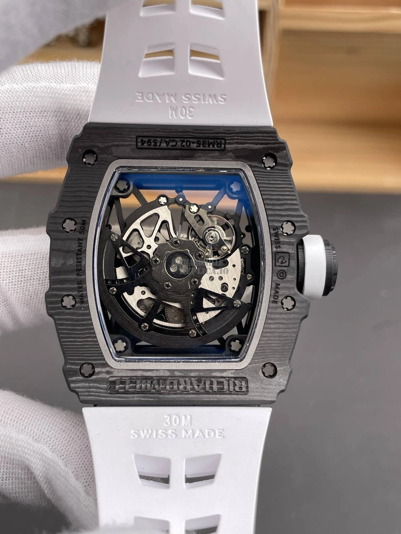 ZF Factory Richard Mille RM 35-02 Rafael Nadal Carbon Fiber Red Bezel V7 Super Clone Watch