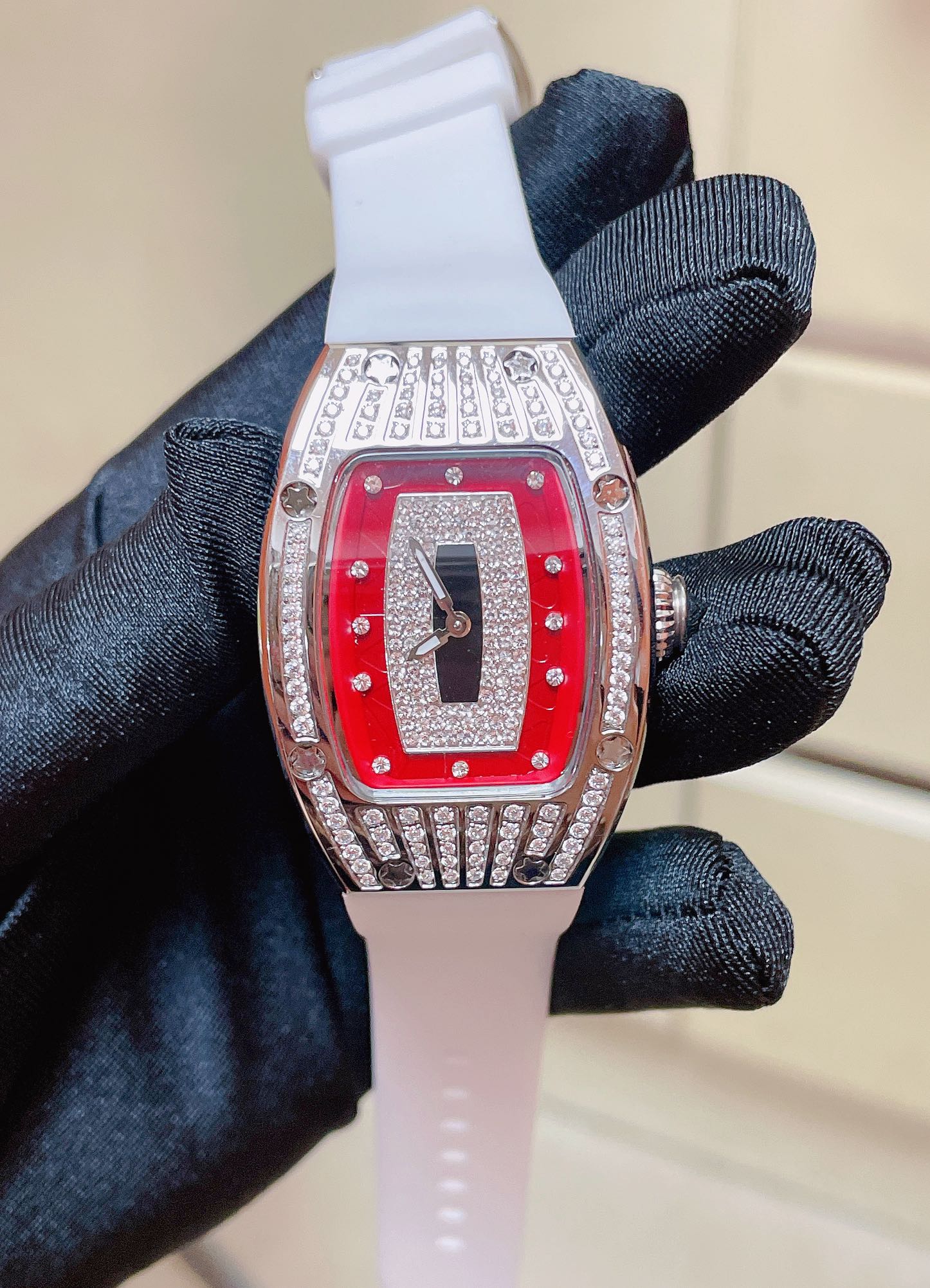 Richard Mille RM 07-01 Automatic Ladies Rubber Band Stainless Steel Watch