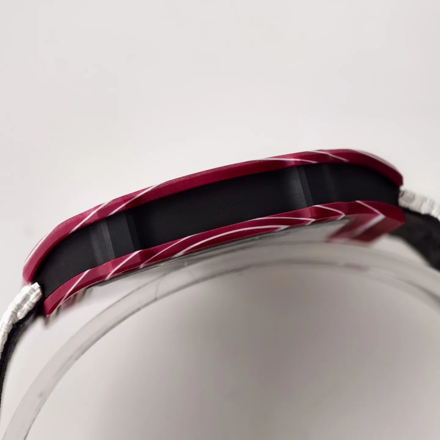 UMI Richard Mille RM 67-02 Mutaz Barshim Burgundy Red & White Quartz TPT Carbon White Strap Replica Watch