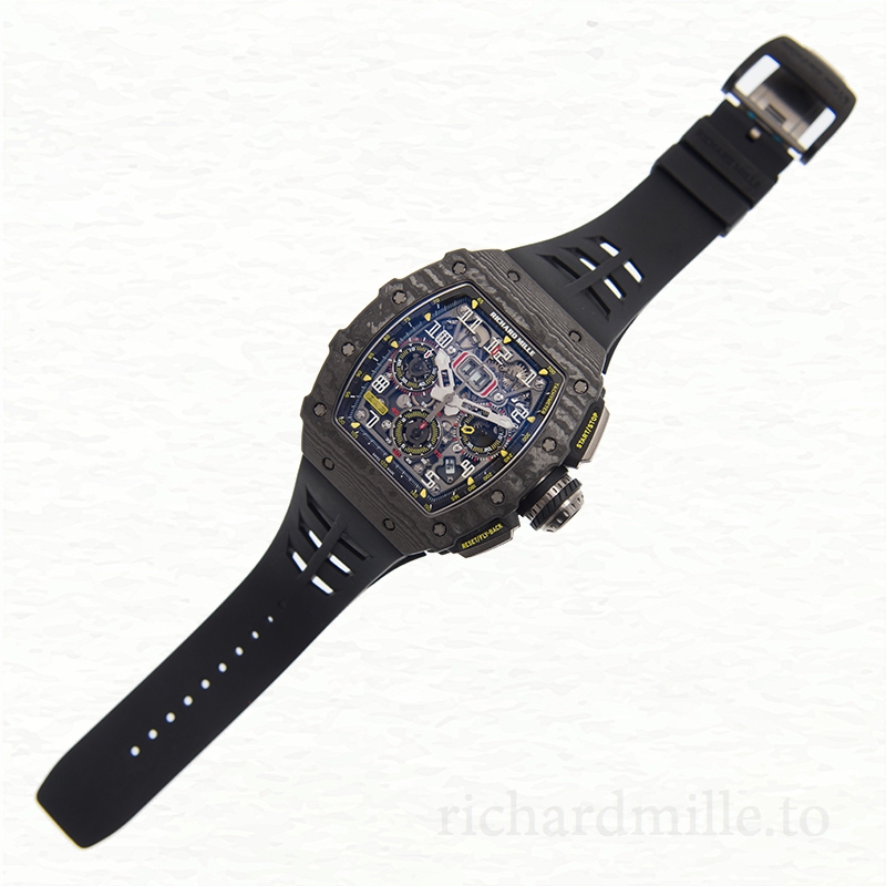 Richard Mille RM11-03 Men Automatic Transparent Dial Rubber Band Watch