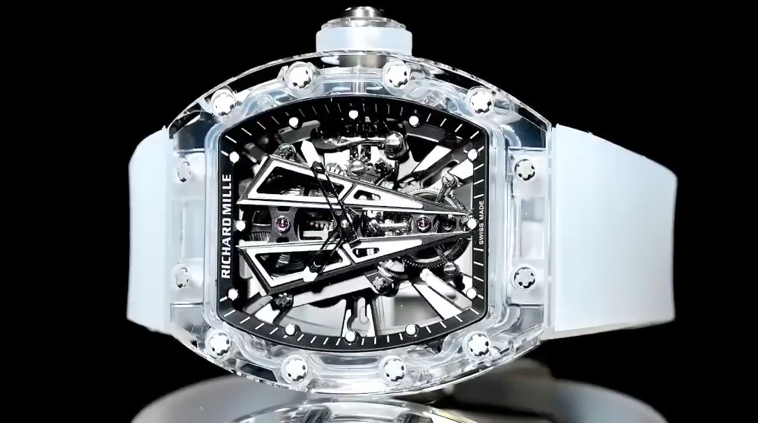Luxury Richard Mille RM 27-03 Replica Swiss Tourbillon Skeleton Dial – White Rubber Strap, Carbon Fiber Case