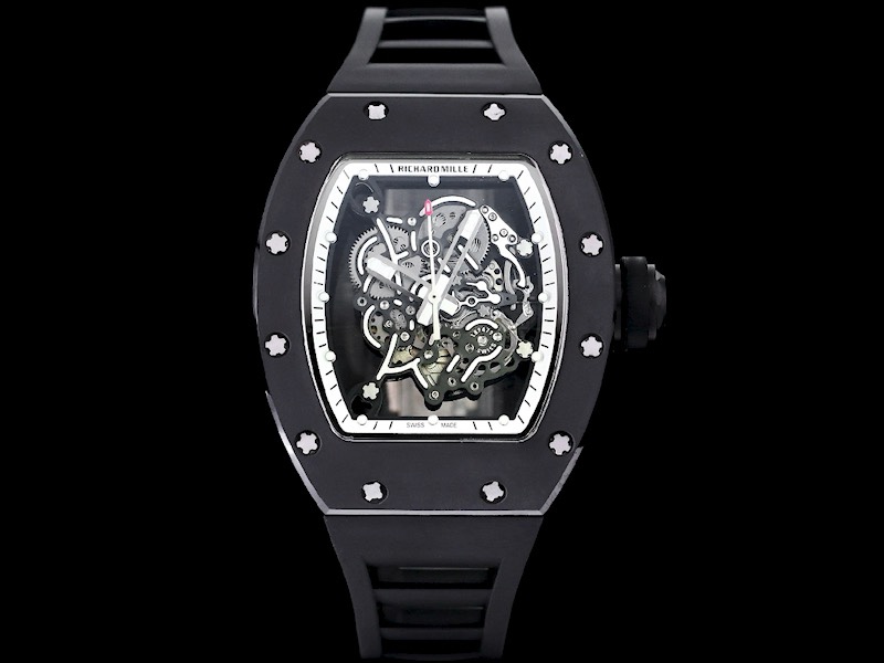 Replica Richard Mille RM 055 Black Ceramic Skeleton Watch – Precision Swiss Movement, Sporty Elegance for Men