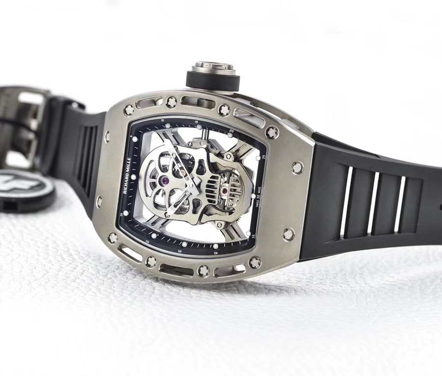 Richard Mille Replica RM 052 Black Rubber Strap Folding Buckle