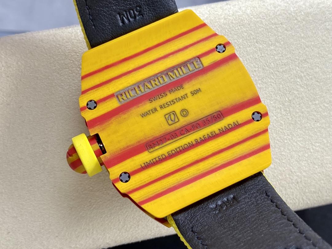 Replica Richard Mille RM27-03 Rafael Nadal Tourbillon Swiss Movement Carbon Fiber Watch