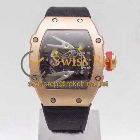 RM27-02 Rose Gold Black &amp; Skeleton Dial M9015