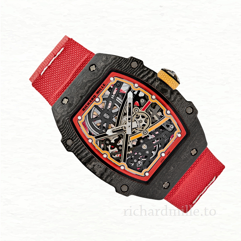 Richard Mille RM 67-02 Strap Transparent Dial Men’s Red Watch