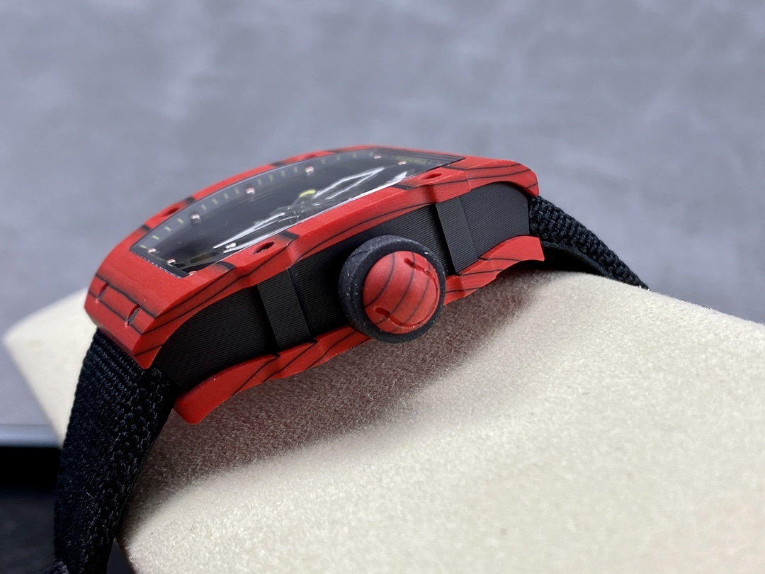 Swiss Replica Richard Mille RM27-03 41mm Red Matador Skeleton Dial Carbon Fiber Case