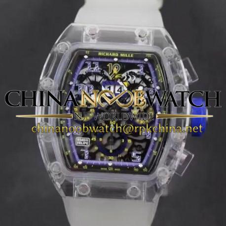 RM011-FM Shappire Blue &amp; Skeleton Dial Swiss 7750