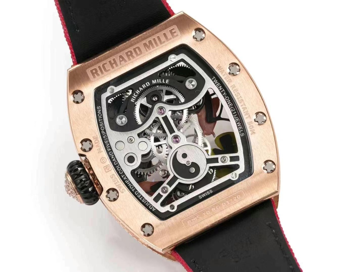 Replica RICHARD MILLE RM S10 Koi Tourbillon Watch with Rose Gold Case