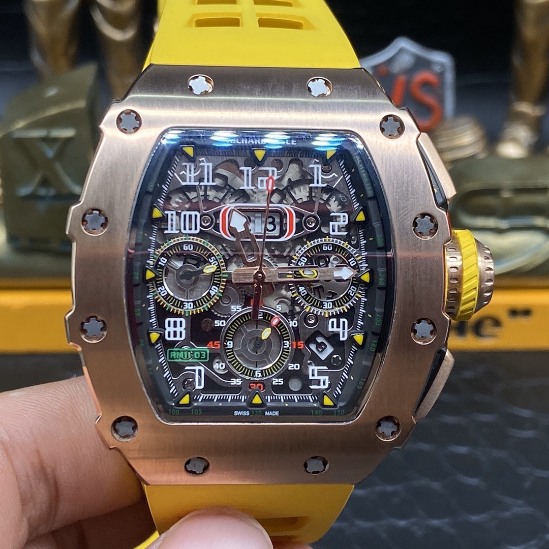 Best Replica Richard Mille RM 11-03 Rose Gold Flyback Chronograph