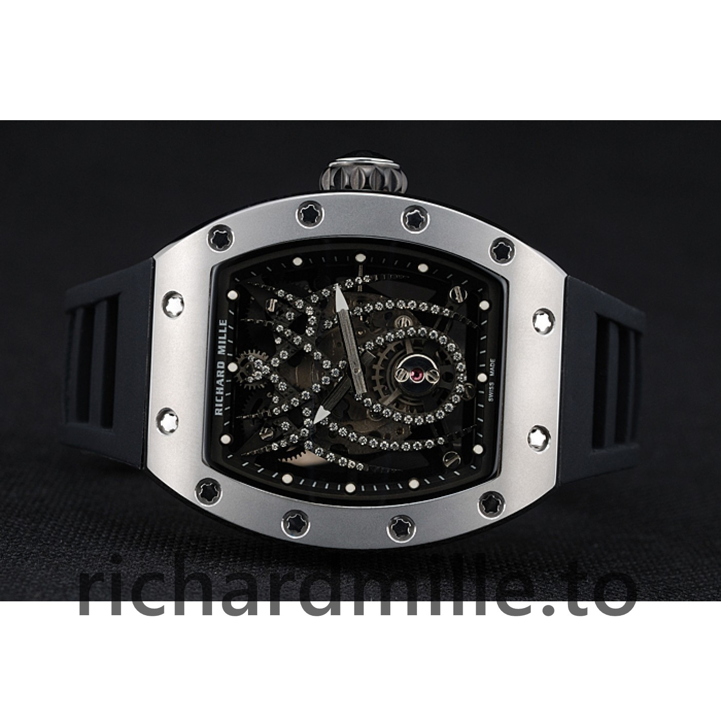 Richard Mille RM 19-01 1454256 Men Black Dial Rubber Watch