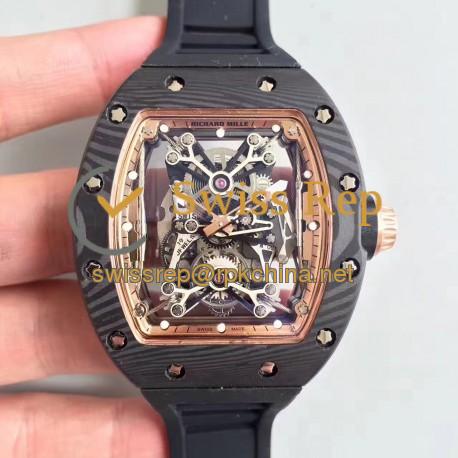 RM50-27-01 NTPT KVF Black Forged Carbon Gold &amp; Skeleton Dial M9015