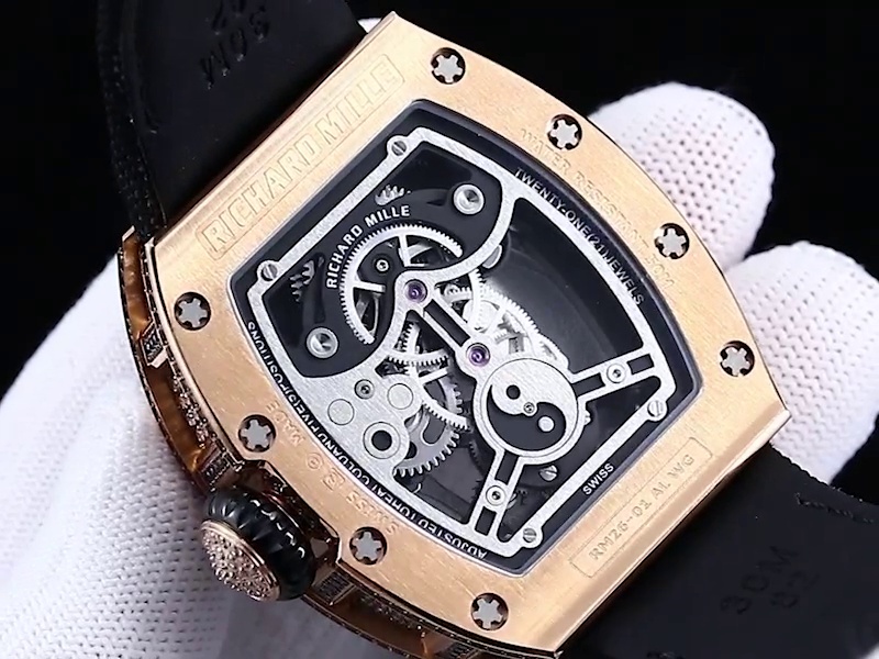 Luxurious Richard Mille RM 26-01 Panda Replica Watch – Swiss Tourbillon, Diamond-Set Case, Skeleton Dial