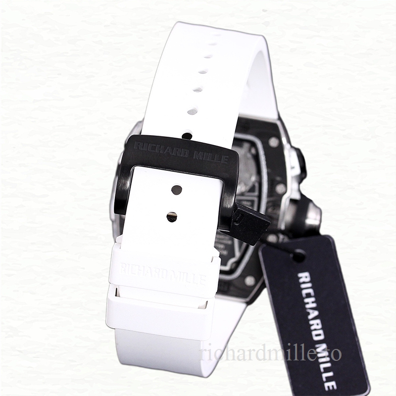 Richard Mille RM 62-01 Men Automatic Watch Carbon Fiber Transparent Dial
