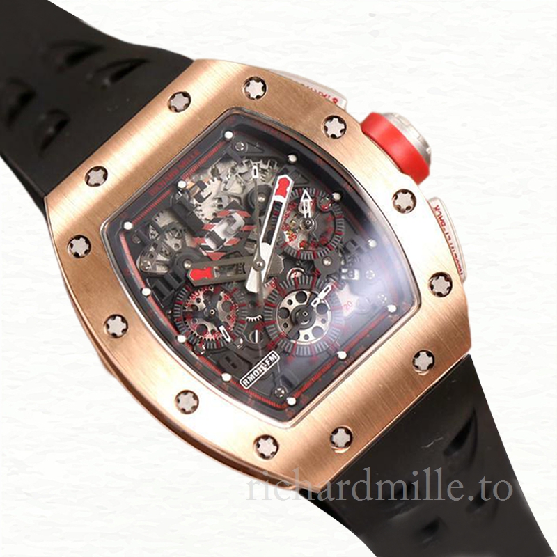 Richard Mille RM011 Automatic Men Watch Transparent Dial