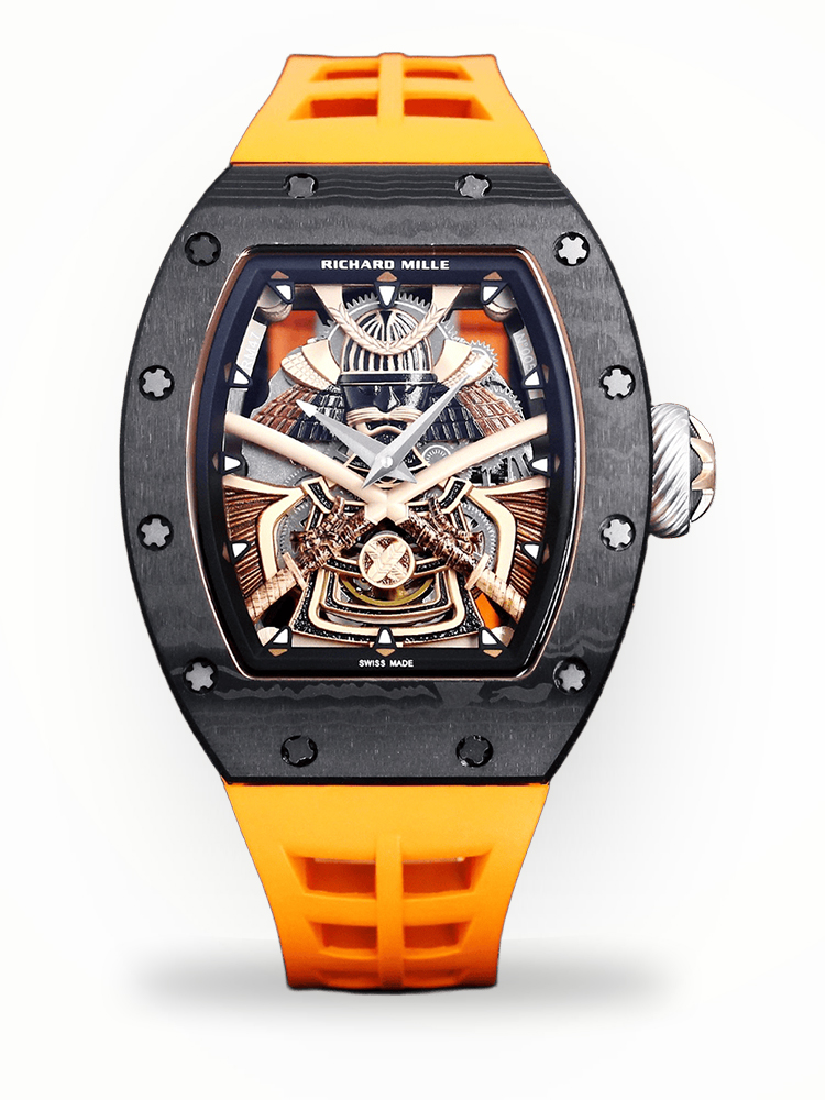 High-End Luxury Replica Richard Mille RM 47 Samurai Watch – Carbon Barrel Case, Swiss Tourbillon Movement