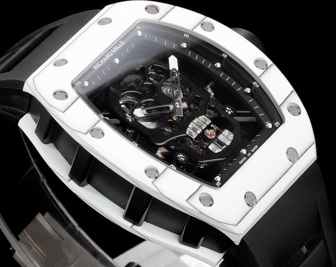 Richard Mille RM52-01 Skull Tourbillon Super Clone Replica Watch White Carbon TPT Skeleton Dial