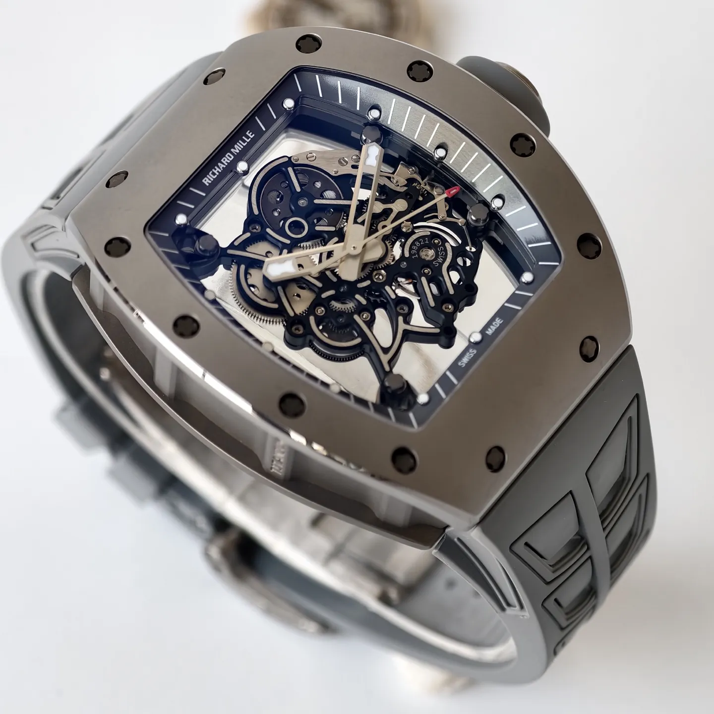 UMI Richard Mille RM 055 Bubba Watson All Grey Super Clone Skeleton Dial Ceramic Case RMUL2 Movement