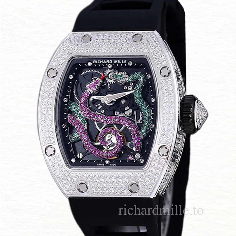 Richard Mille RM 026 Unisex Automatic Rubber Band Watch Stainless Steel