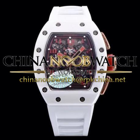 RM011 TZP KVF White Ceramic &amp; Rose Gold Black Dial Swiss 7750