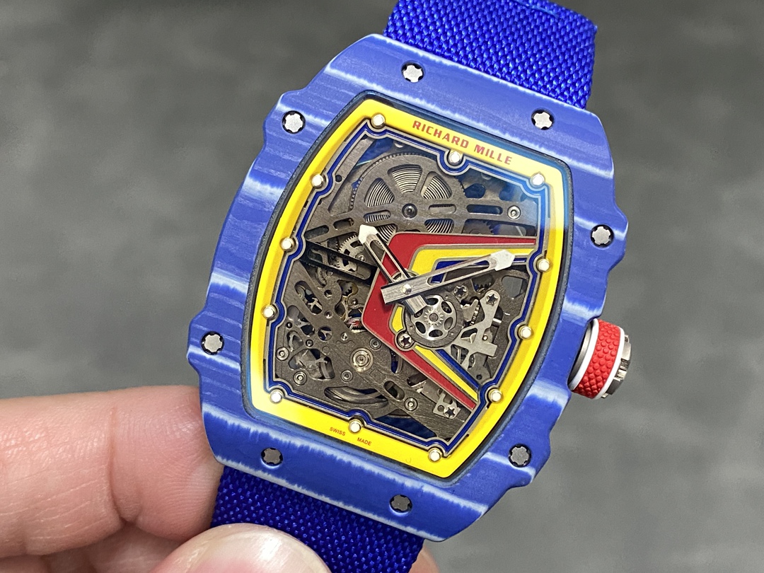 Richard Mille RM 67-02 Fernando Alonso Replica Super Clone Watch – Swiss Skeleton Dial Carbon Case