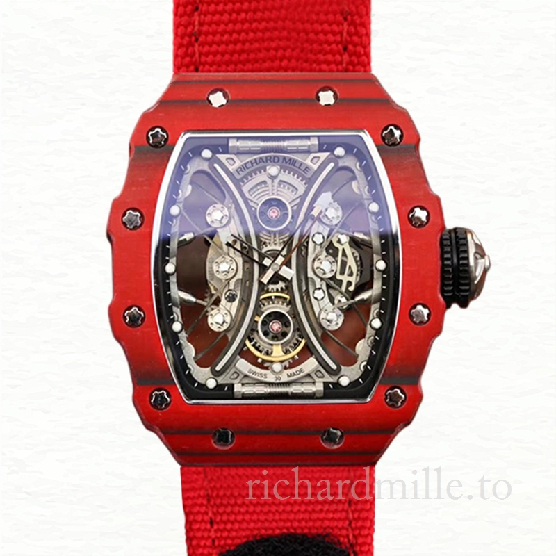 Richard Mille RM53-01 Men Mechanical Watch Transparent Dial