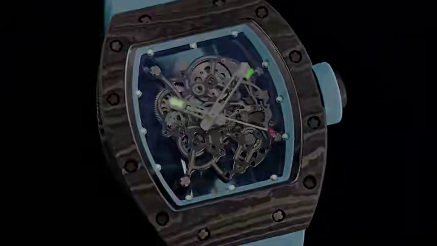 Swiss Replica Richard Mille RM 055 Yas Marina Circuit Watch – Skeleton Dial, Blue Rubber Strap, Ultimate Precision