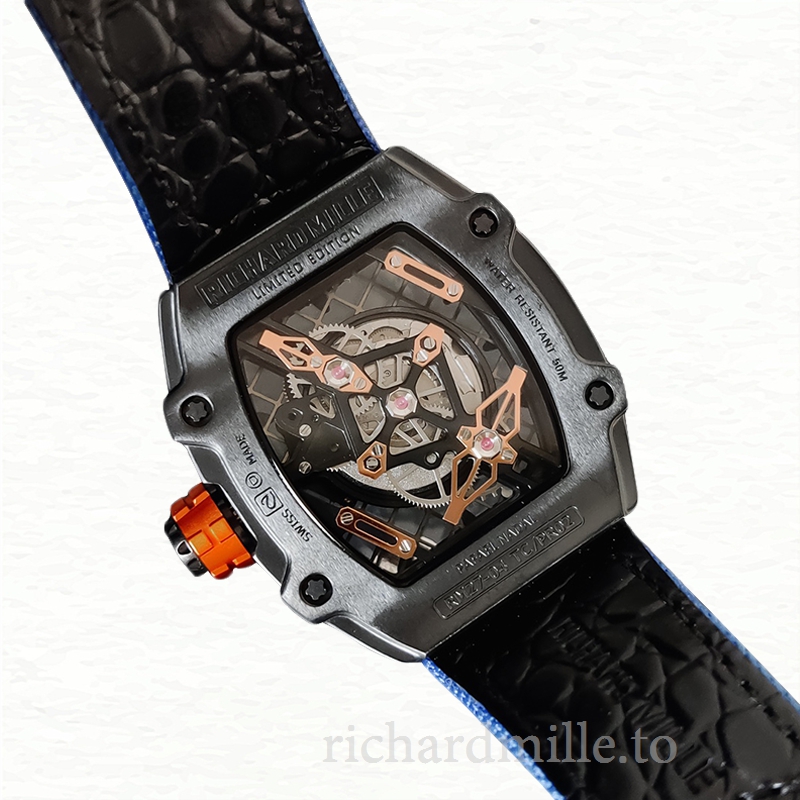 Richard Mille RM27-04 Mechanical Men Transparent Dial Nylon Strap Watch